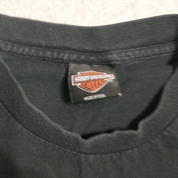 Harley Davidson T-Shirt Double Sided Large . Condition is Pre-owned - Picture 2 of 6